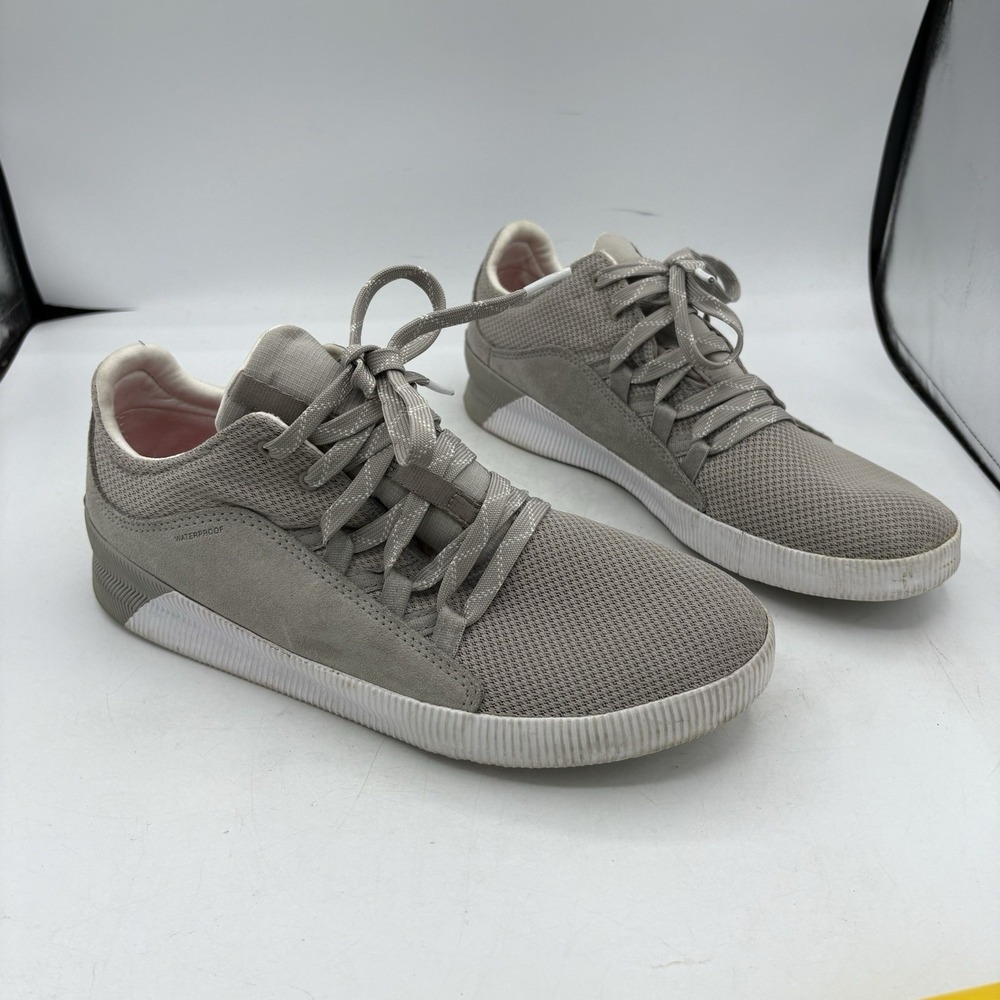Sorel Shoes Womens Size 10 Out N About Plus Sneakers Gray Lace Up Leather